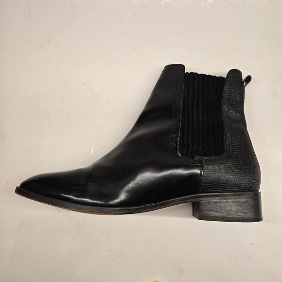 Kurt Geiger Sloane Chelsea Ankle Boot in Black Leather Mixed Textures, 39-US 8.5 - Picture 2 of 12
